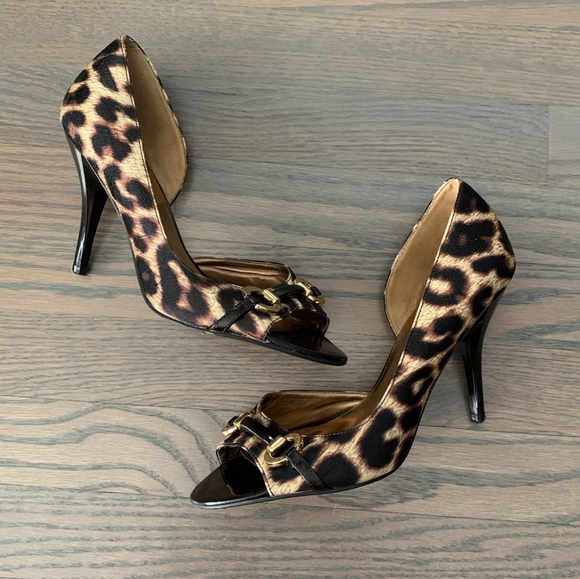Carlos Santana Shoes - Open Toe Leopard Heels! 🐆